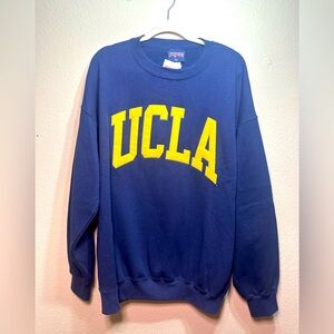 NWT Jansport UCLA University Pull-Over Sweatshirt Navy College Academia XL